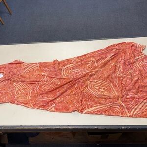 Cato Orange and Yellow Abstract Print Dress